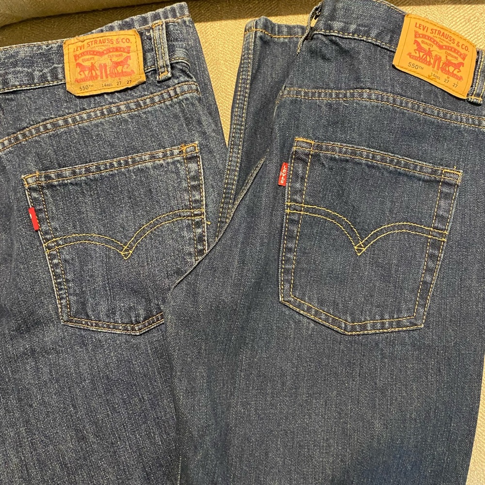 Boys 14r 27x27 relaxed fit Levi jeans